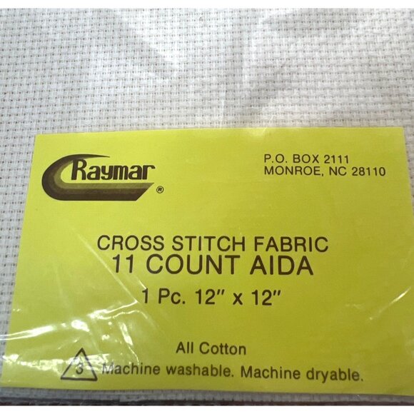 Raymar 11 Count Aida Cross Stitch Fabric 12" X 12" All Cotton Machine Washable & - Picture 2 of 2